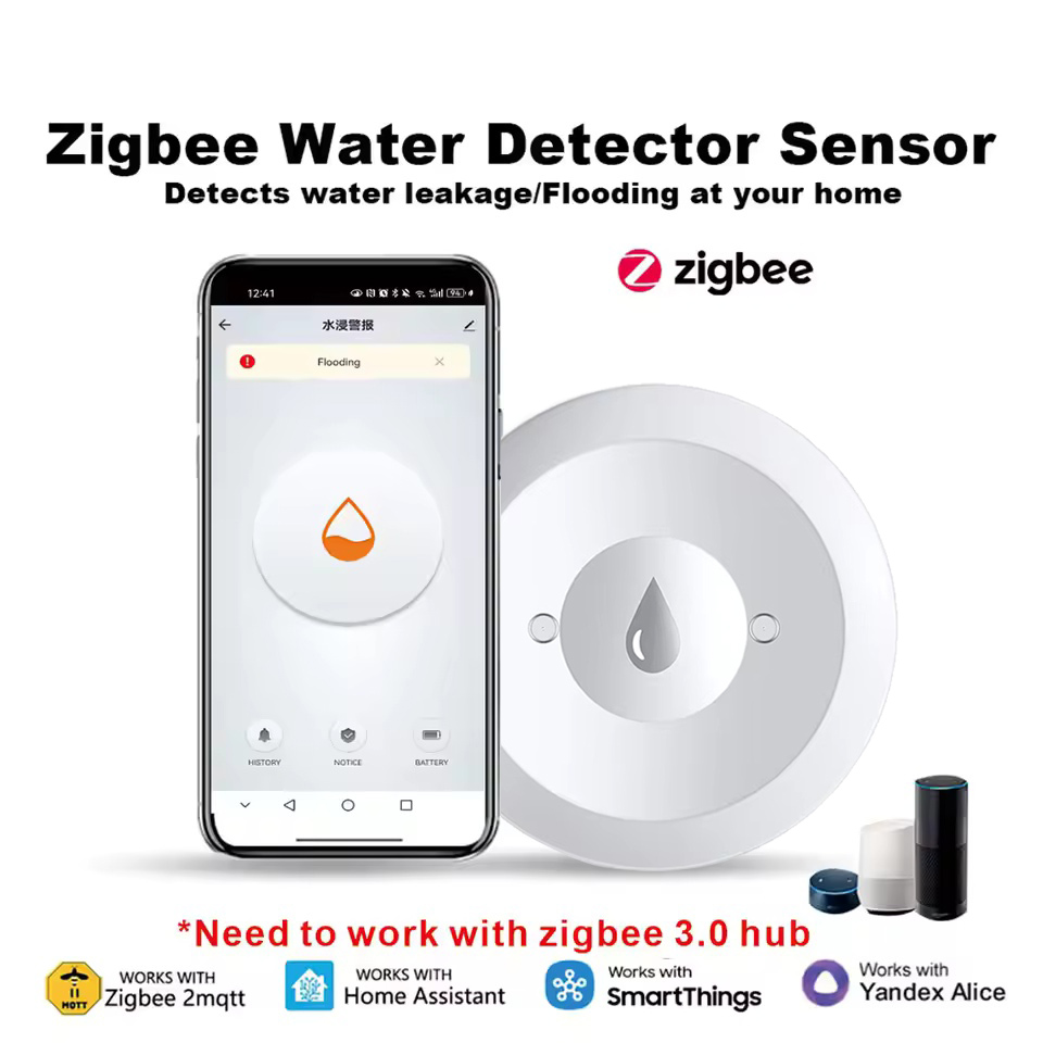 Zigbee 물 센서 침수 누수 감지기 앱 원격 모니터 - Kitchen Appliances Video 리뷰 및 가격