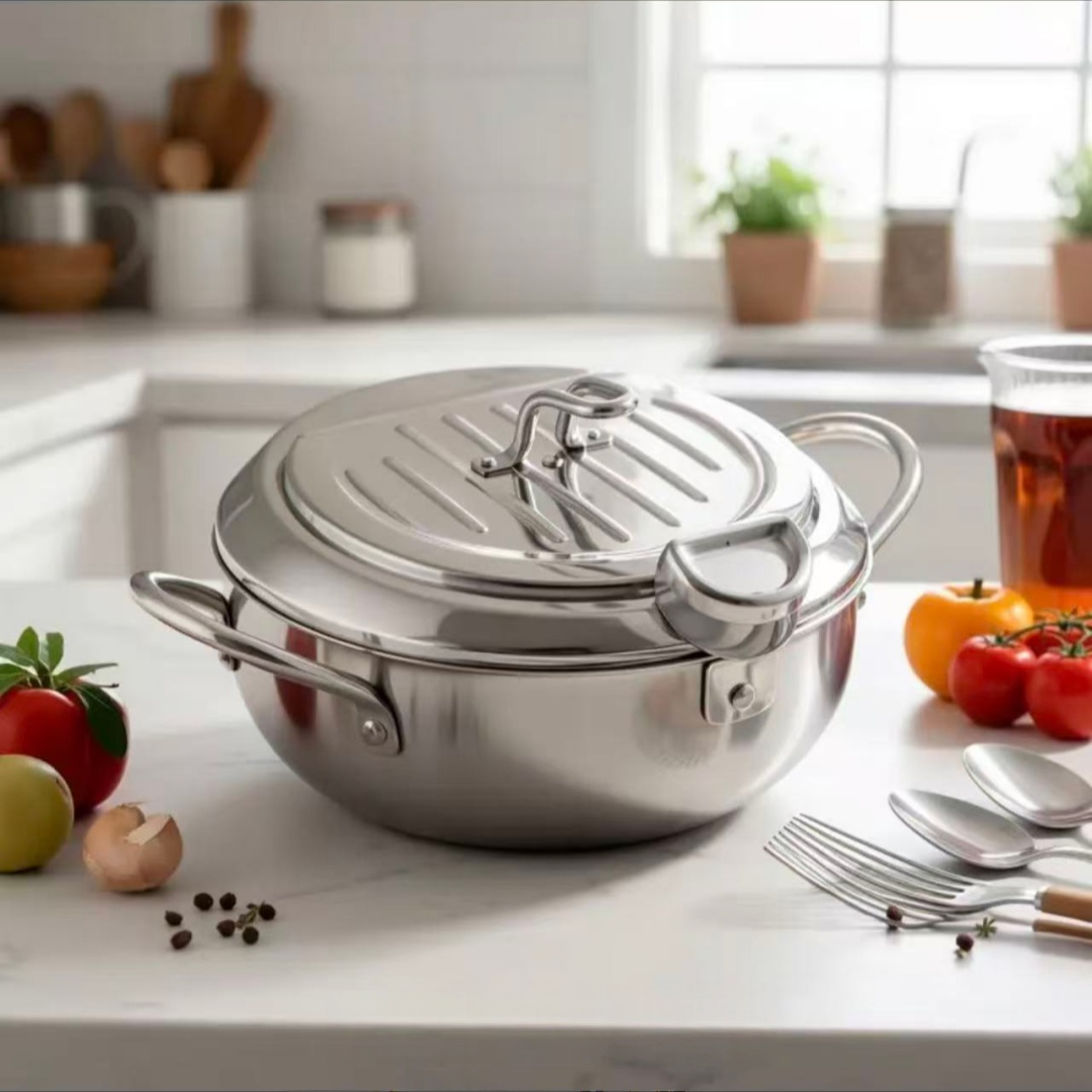 뚜껑이 있는 스테인리스 스틸 프라이팬, 온도 조절 및  - Induction Cooker 리뷰 및 가격