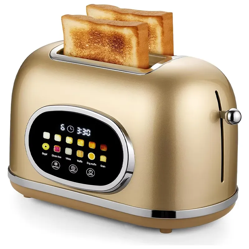 스마트 터치스크린 2슬라이스 토스터 레트로 스테인리스  - Toaster 리뷰 및 가격